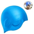 thumbnail image 1 of Swim Caps Ear Protection 3D - Swimming Cap for Women Men - Silicone Swim Cap, 1 of 4