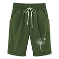 thumbnail image 3 of MKLEKYY Pantalones Cortos de Mezclilla para Mujer, de Verano, Estampados de Lino, con Cordón, Sueltos, Elásticos, Informales, para Playa (1), 3 of 4