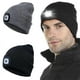 thumbnail image 1 of Gorro de punto con luz LED, recargable por USB, 4 luces LED, unisex, cálido, para invierno, con linterna, 1 of 5