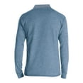 thumbnail image 5 of Huresd Mens Fashion Polo Shirts Cotton Classic Long Sleeve Thermal Button Shirt With Pocket Light Blue 2XL, 5 of 5