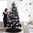 thumbnail image 2 of Falda de árbol de Navidad MODFUNS negra de 91 cm de tela suave, 2 of 6