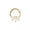 B - Gold with White Stone, variant on Sterling Silver CZ Daith Hoop Helix Ring Cartilage Piercing Earring A1648-A - Silver with White Stone