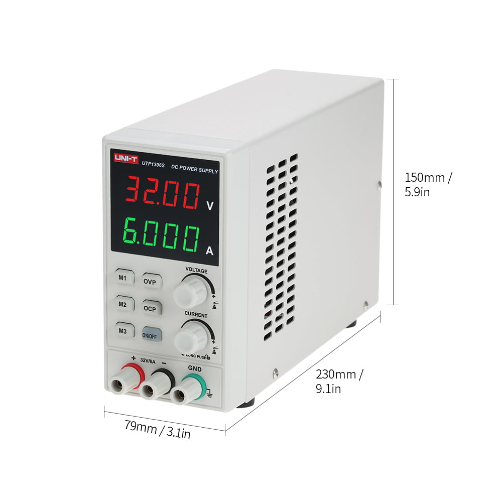 UNI-T Switching DC Power Supply 4 Digits LED 0-32V0-6A Adjustable 220V 50Hz R3T9 