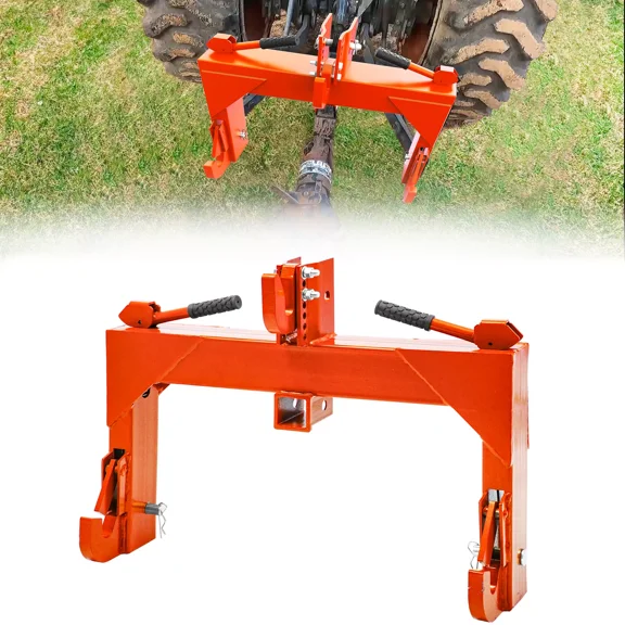 Dextrus 3 Pt Quick Hitch for Cat 1 & 2 Tractors Attachments With 2" Receiver Hitch 3000 lb