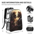thumbnail image 4 of Kdxio Romantic Flower Lion Couple Clear Backpack, Transparent Bookbag for School for Women Men, Capacity Clear Bag for College, Travel, 4 of 7