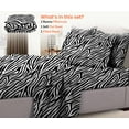 thumbnail image 2 of SGI Bedding 600 TC Egyptian Cotton Bed Sheet Set - Short Queen Size Sheets 600 Count Sheets for Short Queen Size Bed - Soft, Durable Sheets Cotton Sheets in 600 TC 15" Deep Zebra Print, 2 of 8