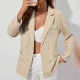 thumbnail image 4 of IROINNID Women's Blazer Jacket Long Sleeve Solid Color Peak Lapel Outwear, Leisure Autumn/Winter Collection Jacket Lapel Small Suit, 4 of 7