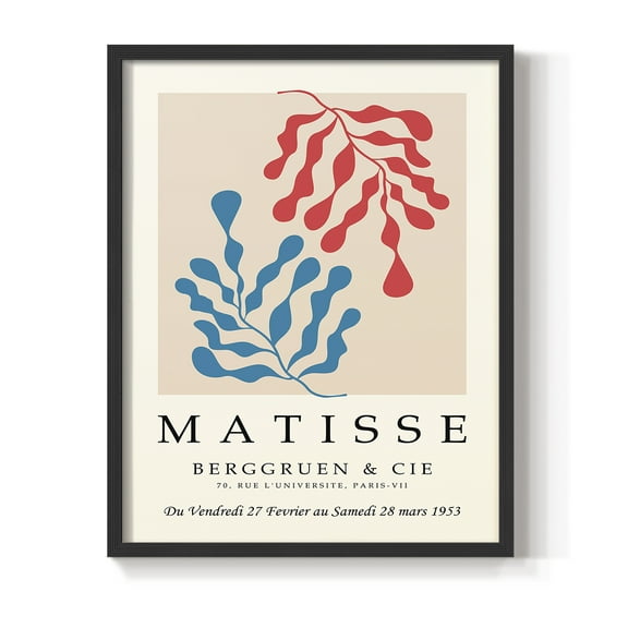 Matisse CCCXXVI in Black Solid Wood 8 x 10 Framed Print
