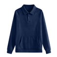 thumbnail image 5 of Stralyhd Womens Sweatshirts Loose Fit Polo Neck Long Sleeve Button Pullover Tops Fall Trendy Outfits Clothes Navy S, 5 of 5