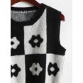 thumbnail image 5 of ZAFUL Women Leisure Two Tone Floral Graphic Lace-up Sweater Vest Black S, 5 of 5