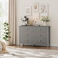 thumbnail image 2 of EastVita Fluted Dresser 47 Inch Wide Storage Organizer Cabinet for Living Room Hallway Entryway Grey, 2 of 7