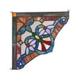 thumbnail image 4 of CHLOE Anelisa Victorian Tiffany-glass Window Panel 10" Wide, 4 of 5