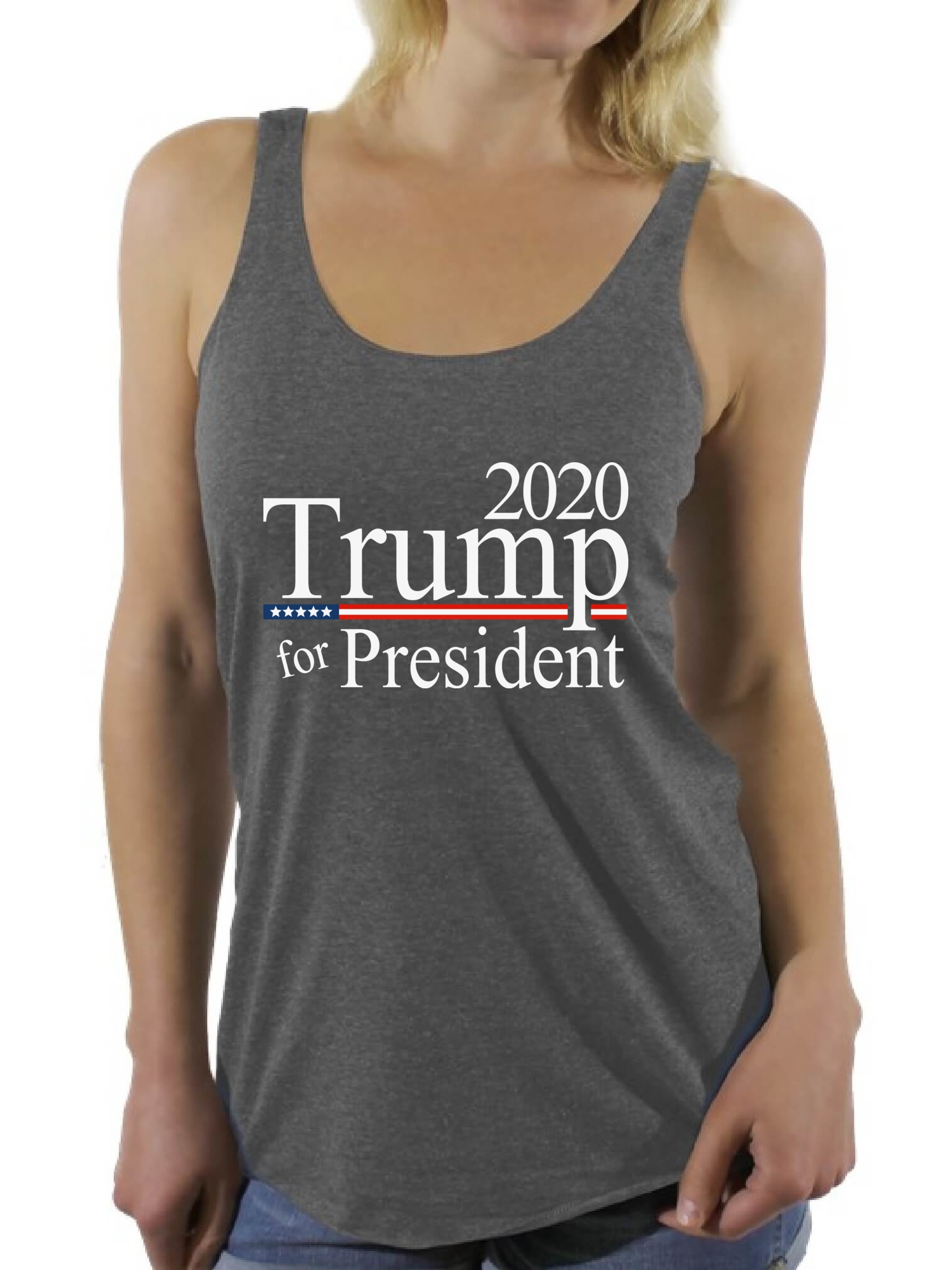 Awkward Styles Trump for President Trump Racerback Tank Top for Women Political Tank Top for Her 2020 Patriotic Clothing 2020 Choice Donald Trump Fans Gifts Re-Elect Trump 2020 American Clothes - image 1 of 4