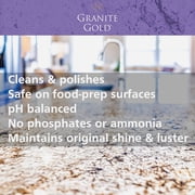 Granite Gold Clean & Shine, 24 fl oz Spray, Countertop Cleaner & Polish for Granite, Quartz & More