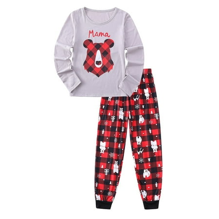 

LisenraIn Family Parent-child Pajamas Top Elastic Trousers Christmas Clothes