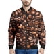 thumbnail image 3 of Chaqueta con estampado de granos de café para hombre, divertida chaqueta con estampado 3D de comida, manga larga, para primavera y otoño, estilo Harajuku, chaqueta con cremallera, abrigo, ropa de call, 3 of 4