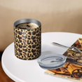 thumbnail image 3 of Leopard 12oz Stainless Steel Coffee Mug – Double-Wall Insulated Cup with Spill-Resistant Lid, 360° Full-Print Design, Keeps Drinks Hot & Cold for Home, Office, Travel,Thanksgiving,Christmas, 3 of 5