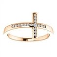 thumbnail image 3 of FB Jewels 14K Rose Gold 1/10 CTW Diamond Sideways Cross Ring, 3 of 3