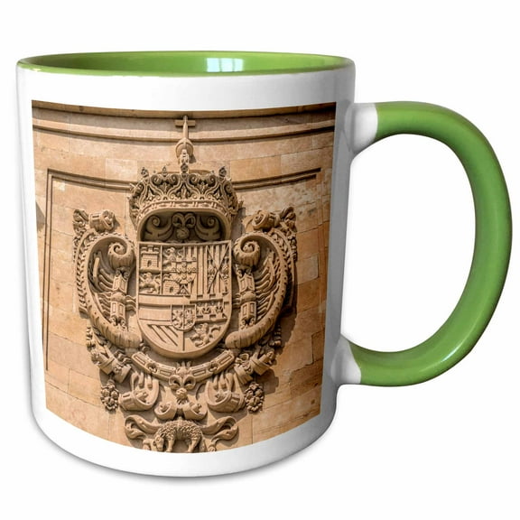 3drose, Spain, Relief Sculpture on the Clergy, University of Salamanca, 11oz Two-tone Green Mug