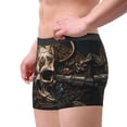 thumbnail image 2 of Susaid Metal Style Horned Skull Print Men's Mesh Boxer Briefs Cooling Breathable Sports Underwear Wide Waistband Boxer Briefs W/Fly-X-Large, 2 of 5