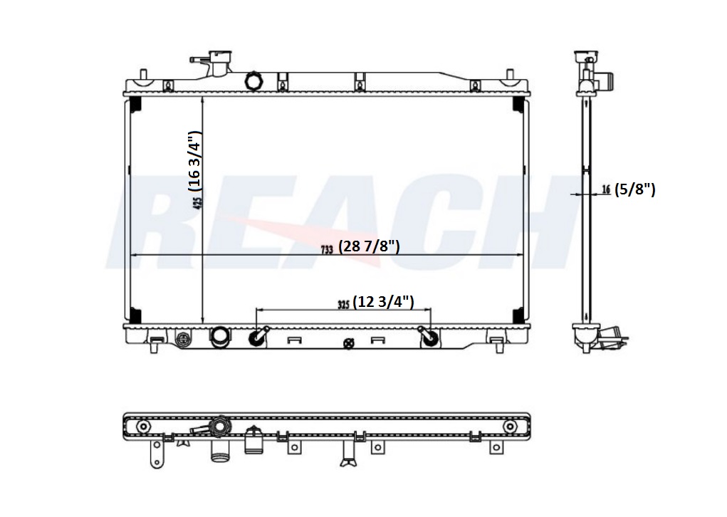 REACH Radiator 41-13161 for 11-10 Honda CR-V