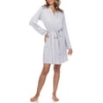 thumbnail image 2 of White Mark Women's 3 Piece Striped Pajama & Robe Set, 2 of 6