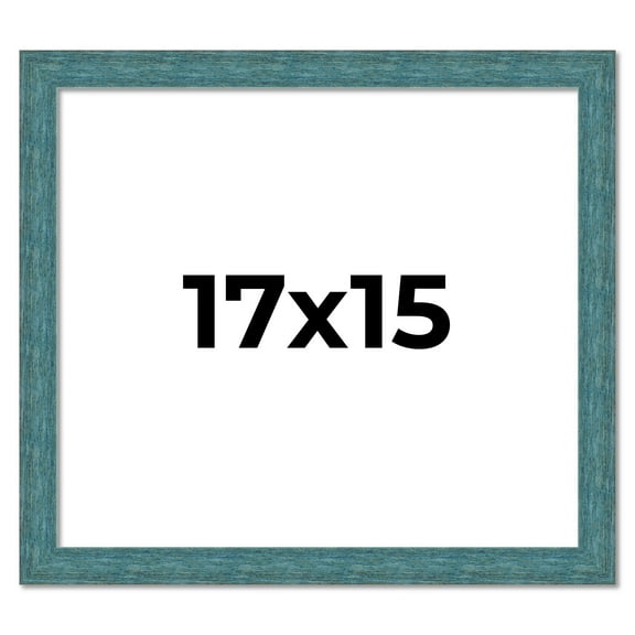 17x15 Frame Blue Rustic Barnwood Solid Wood Picture Frame Width 1.25 Inches | Interior Depth 0.5