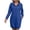 Blue, variant on FcBaudy Long Sleeve Round-Neck Dress Women's Winter Temperament Long Sleeves Head Cover Pocket Solid Color Dress Women Polyester Dress