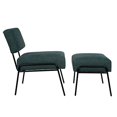 thumbnail image 2 of Ball & Cast Salon Rembourré Chaise d'Appoint, Ensemble Pouf Sarcelle de 1, 2 of 5