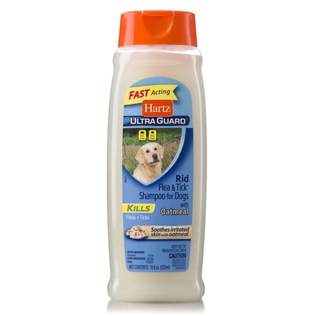 Hartz Rid Flea & Tick Oatmeal Shampoo for Dogs, 18 (Best Way To Get Rid Of Fleas On Dogs)
