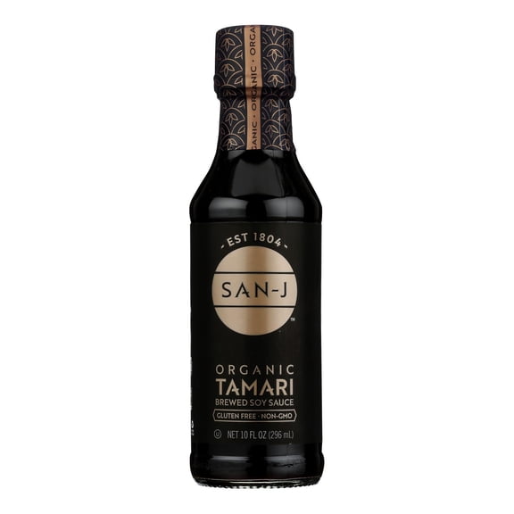 SAN J - Organic Gluten-Free Tamari Soy Sauce - 10 Oz, Case of 6