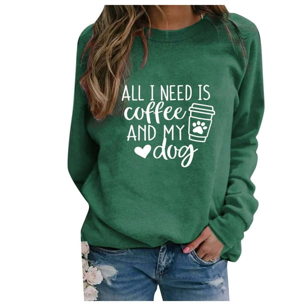 Gibobby Tops Mujeres Casual O Neck Women Shirt Printing Blouse Casual Sleeve Long Tops Pullover Women's Blouse (Verde, XXXL)
