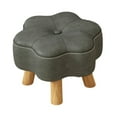 thumbnail image 3 of Siruishop Small Foot Stool Modern with Wood Legs Rest Footstool for Couch Office Dorm gray, 3 of 8