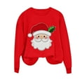 thumbnail image 4 of Ailaofu Chandail de Noël pour Femmes Col Rond Cadeaux de Noël Haut Décontracté Manches Longues, 4 of 6