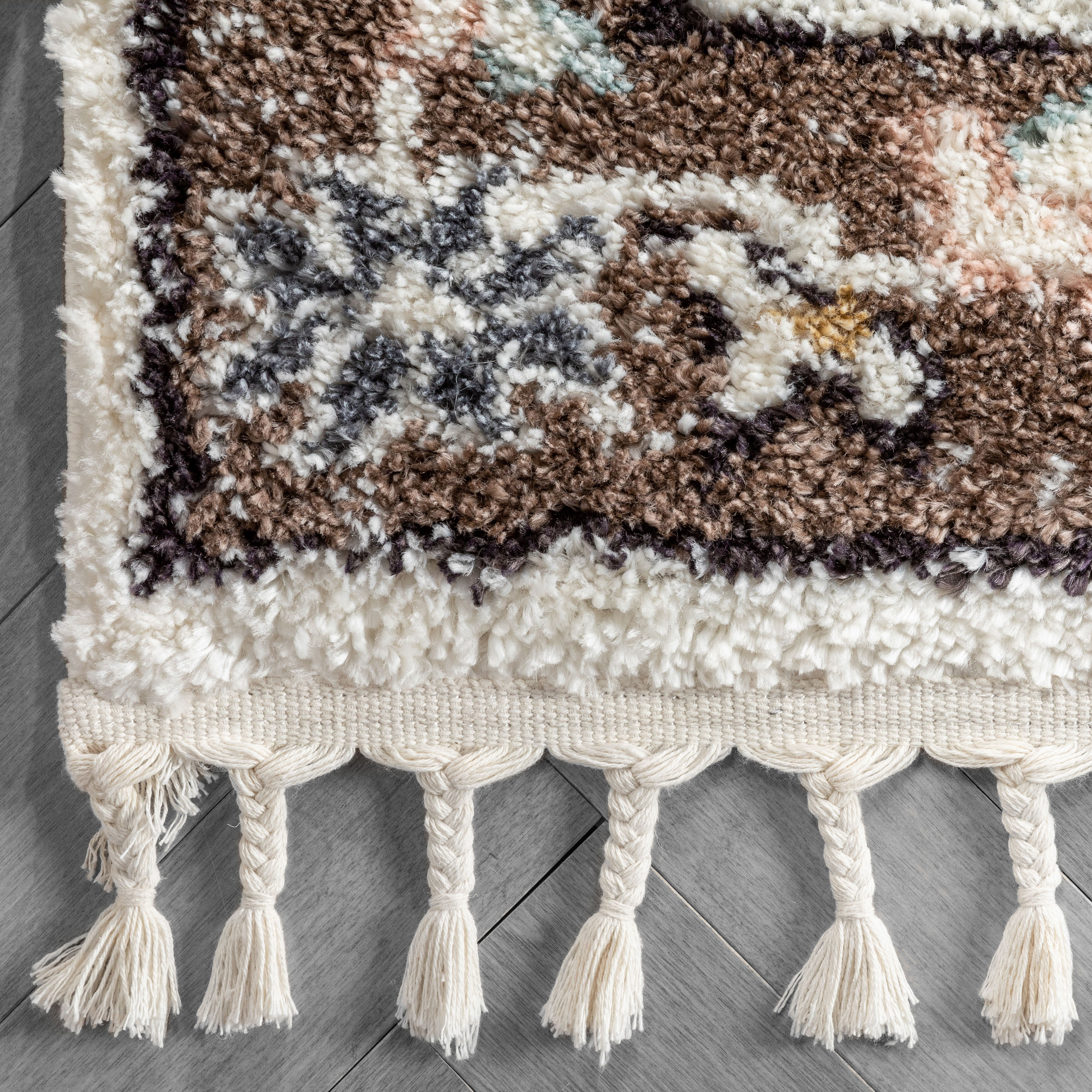 Well Woven Nala Rialta Vintage Oriental Brown Fringed Plush Pile 2'3" x 7'3" Runner Rug