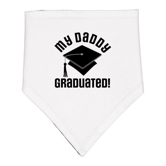 Inktastic My Daddy Graduated College Graduate Baby Bandana Bib