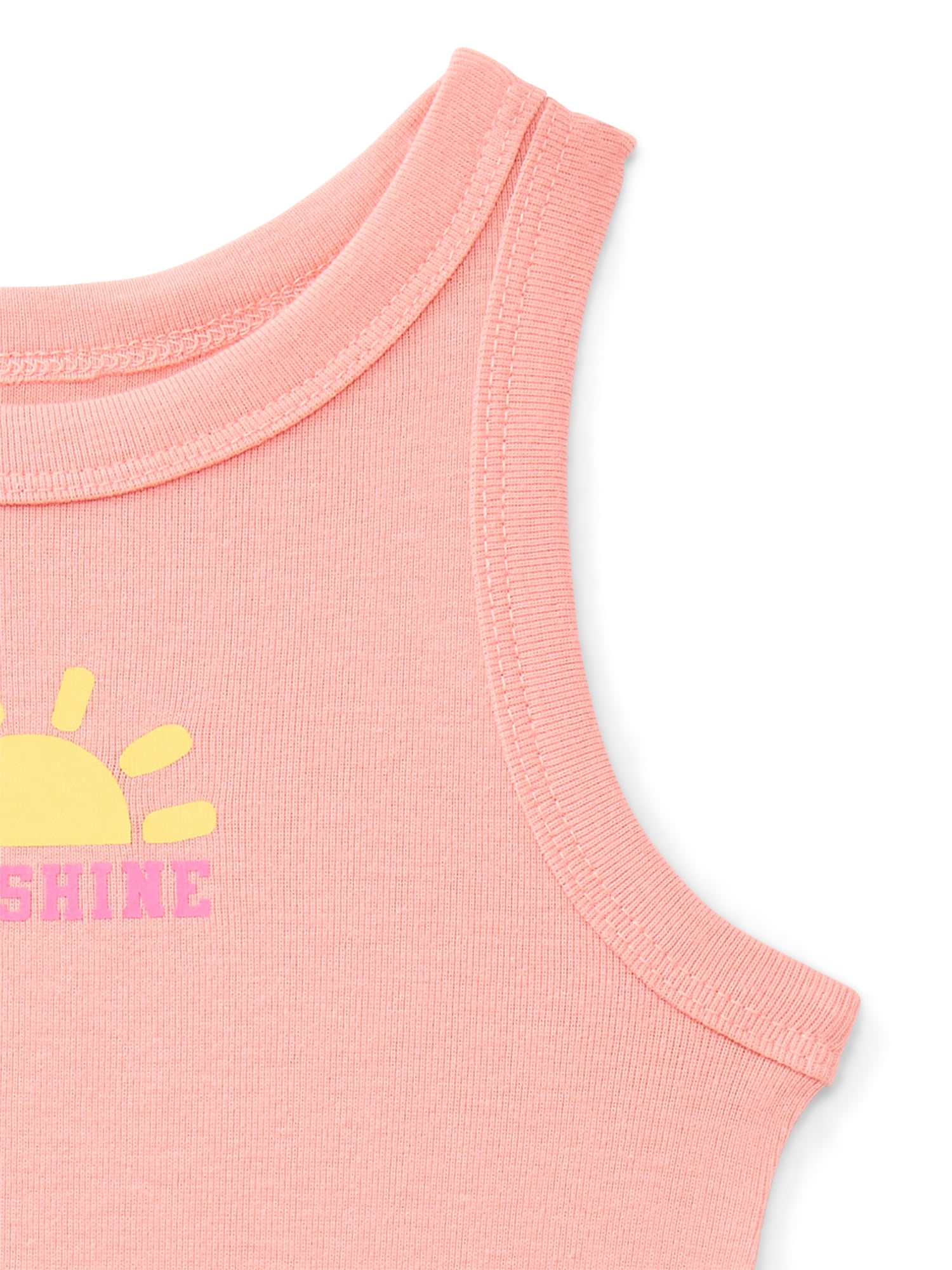 Wonder Nation Toddler Girls Ribbed Tank Top, Sizes 18M-5T