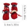 thumbnail image 3 of Winter Dog Boots with Fleece Lining & Reflective Tape | Water-Resistant Pet Shoes with Drawstring for Small & Medium Dogs | Set of 4, 3 of 6