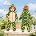 thumbnail image 6 of AWZXDE Girls Hooded Rompers for Toddlers Girl Animal Turtle Jumpsuits Floral Print Coverall for Holiday Dress Up, 6 of 6