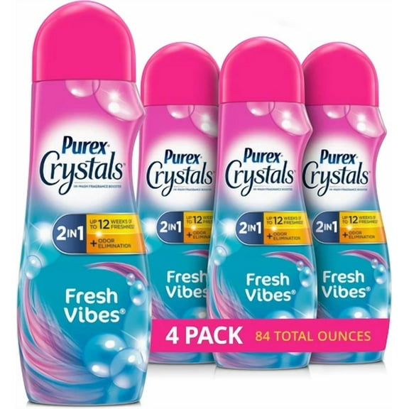 Crystals In-Wash Fragrance and Scent Booster, Fresh Vibes, 21 Ounce, 4 Count