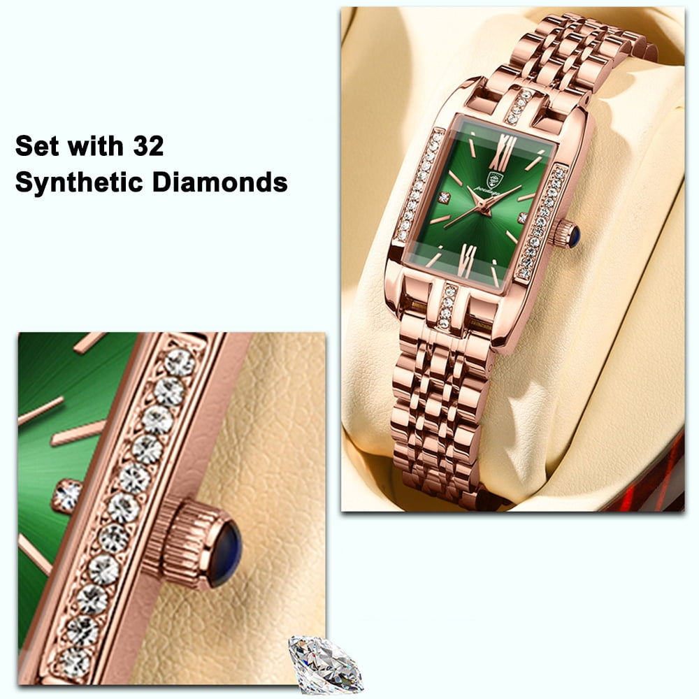 Women Watch Fashion Gold Diamond Analog Quartz Female Watch for Women Luxury Dress Ladies Stainless Steel Waterproof Wrist Watches
