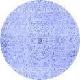 thumbnail image 1 of Ahgly Company Indoor Round Persian Blue Traditional Area Rugs, 4' Round, 1 of 4