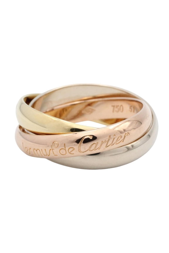Pre-Owned Cartier Trinity Ring - Ring/Finger Jewelry 18K (Yellow Gold), 18KWG (White 18KPG...
