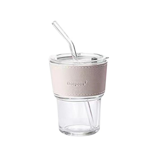 Tasse à Boisson en Verre de Grande Valeur / Tasse à Café à Double Paroi, Tasse à Boire Portable et Cadeau Idéal / Tasse à Café en Verre, Tasse à Boisson Réutilisable, Vaisselle de Boisson Portable, Tasse en Verre à Double Paroi