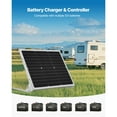 thumbnail image 4 of KFFKFF 50W 12V Solar Battery Trickle Charger Maintainer, Mono Solar Panel Battery Charger with Upgraded MPPT Controller & Adjustable Mount Bracket, IP65 Waterproof, 4 of 9