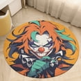 thumbnail image 6 of Psychedelic Clown Joker Round Carpet Circle Rug Outdoor Patio Area Rug Washable Large Area Rugs Hallway Room Decor Fitness Mats, 6 of 8