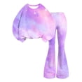 thumbnail image 4 of XZNPDUCQ 8-9 Years Girls Outfits Toddler Girls Fall Winter Clothes Girls Long Sleeve Top Pants 2PCS Set A248-Light Purple, 4 of 8