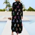 thumbnail image 2 of Horse Racing Jockey Silk Print Black Long Sleeved Shirt Dress summer dress woman trendy Aesthetic clothing, 2 of 6