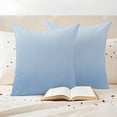 thumbnail image 4 of Outdoor Pillow Covers Pack of 2, Blue Gradient Stripes Waterproof Throw Pillowcase Cushion Cases, Modern Minimalist Style Decorative Pillow Cover for Couch Sofa Home Bed Patio, 4 of 9