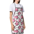 thumbnail image 4 of Easygdp Rose Flowers Apron Waterdrop Resistant with 2 Pockets,Oil Resistant Cooking Kitchen Chef Apron for Women Men, 4 of 7